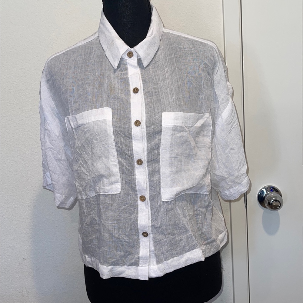 Love Notes Classic White Blouse